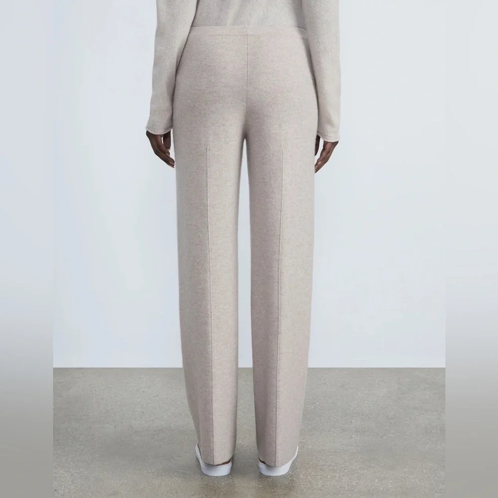 Lafayette 148 New York Cashmere & Silk-Blend Double Knit Pants in Taupe - Picture 2 of 9